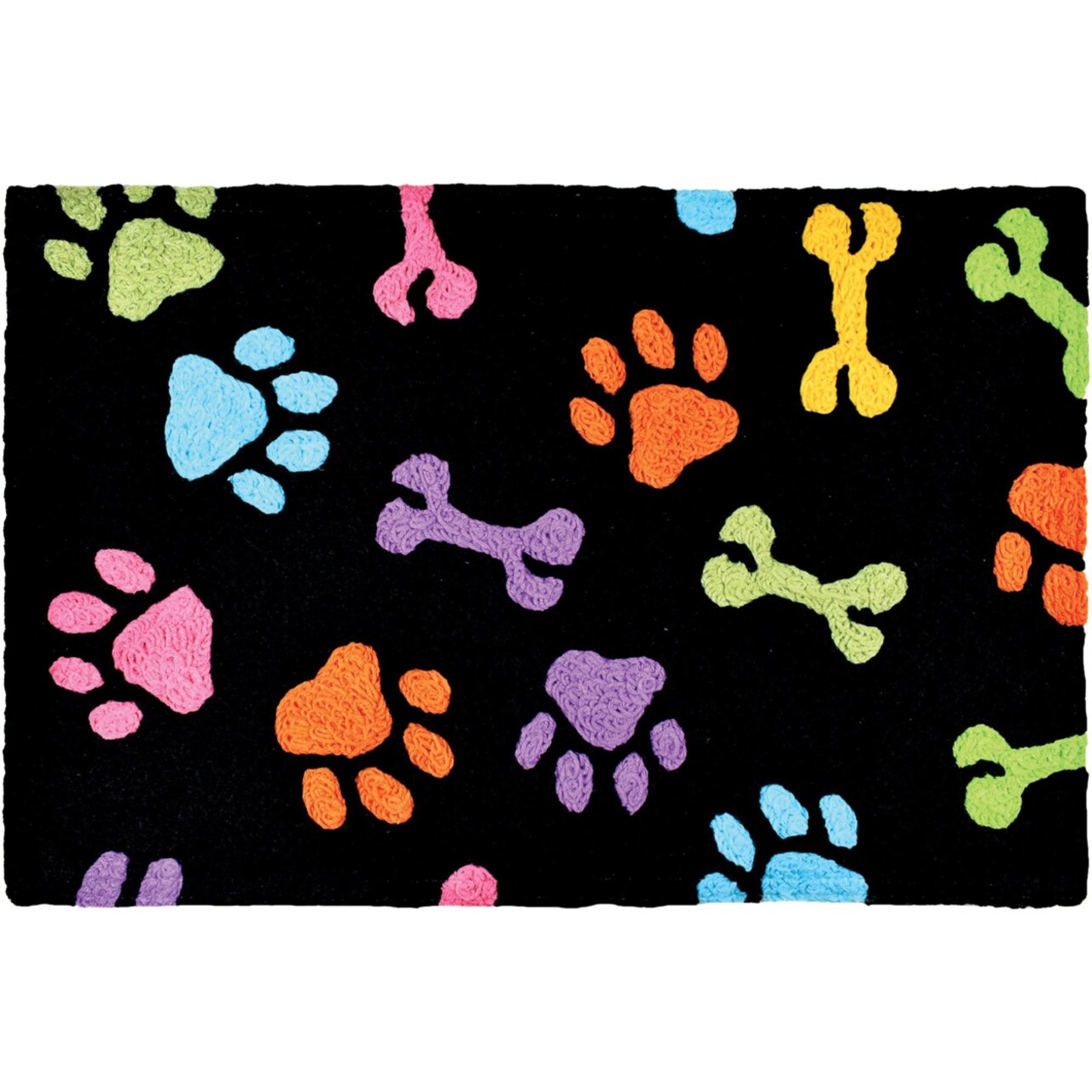 Jellybean Home Decorative Indoor Accent Rug Paws and Bones - 20" X 30"